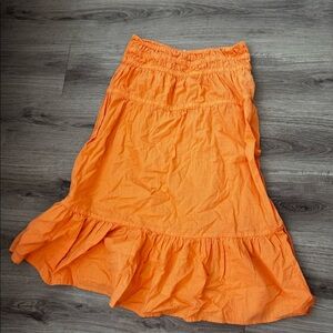 Roxy orange midi skirt size large